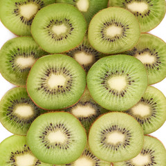 Surface covered with kiwifruit slices