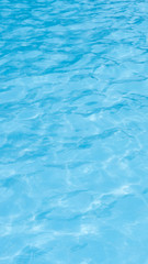 Fototapeta na wymiar Panorama blue pool water background
