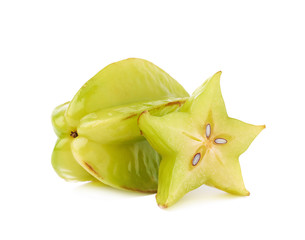 Averrhoa carambola starfruit isolated