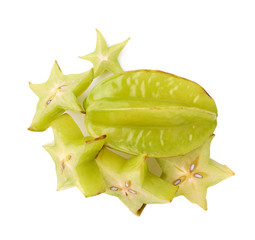 Fototapeta premium Averrhoa carambola starfruit isolated