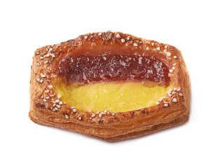 Sweet bread bun pastry isolated
