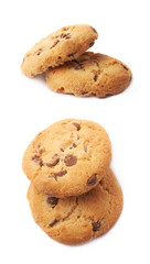 Round cookie with chocolate