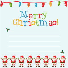 Illustration of christmas greeting card. Vector