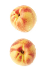 Single ripe nectarine isolated