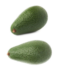 Single ripe avocado fruit isolated