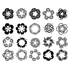 Set of flat icon flower.Vector