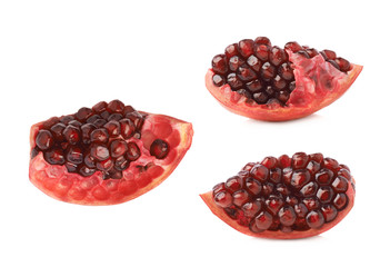 Pomegranate fruit's fragment isolated