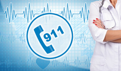doctor and 911 symbol