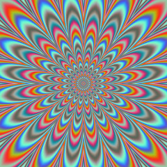 Fullscreen generated symmetrical psychadelic flower - 87745655