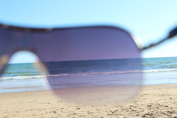 sungalsses in beach