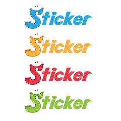 Illustration concept of sticker.Vector