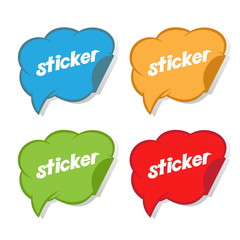 Illustration concept of sticker.Vector