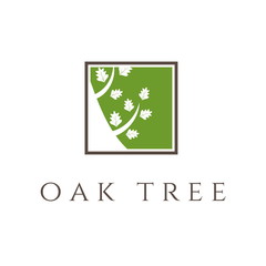 Illustration of oak tree icon. vector