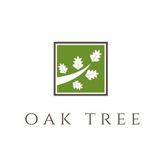 Illustration of oak tree icon. vector