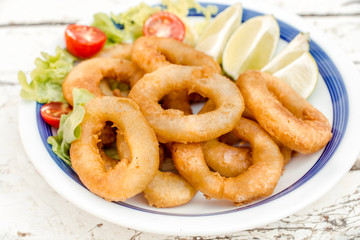 Breaded fried squid