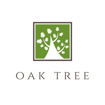 Illustration of oak tree icon. vector