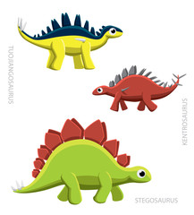 Dinosaur Stegosaurs Vector Illustration