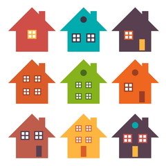 Illustration set of houses .Vector