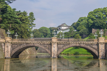 Fototapeta na wymiar 皇居、江戸城の二重橋