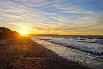 Sunset at Clifford Bay