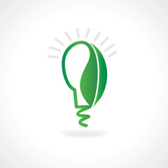bulb created with leaf vector 