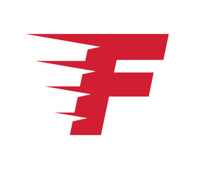 moving logo letter f