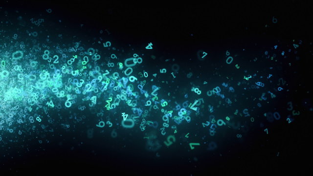 Random Numbers Blue Drifting