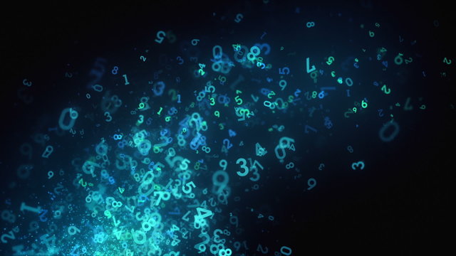 Random Numbers Blue Rising