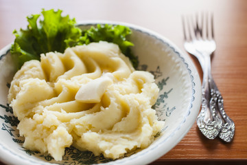 mashed potatoes with oil