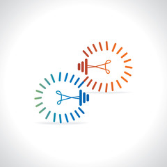 bulb connecting idea concept vector 