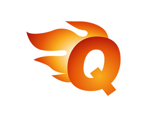 letter rapid fire q logo