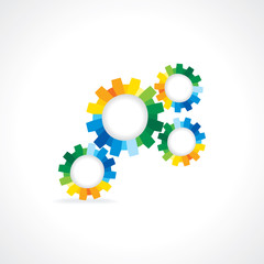 creative gear concept vector illustration