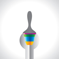 spanner with painting brush 