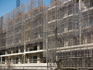 大規模マンションの建設現場