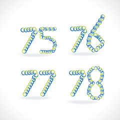 creative number vector illustration 