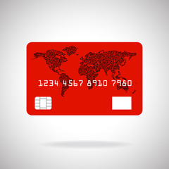 Credit card icon isolated on white background. Vector. Eps10