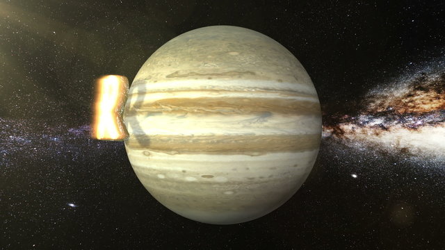Jupiter 3D text Planet Jupiter
