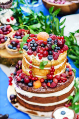 naked wedding cake
