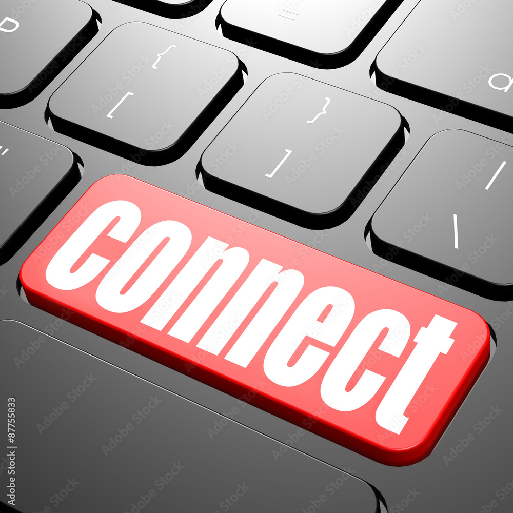 Poster keyboard with connect text
