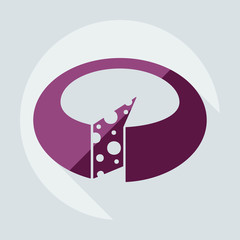 Flat modern design with shadow icons cheese