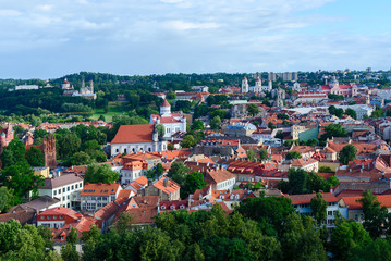 Obraz premium View from lookout of Gediminas tower on Prechistenskiy Cathedral