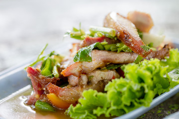 spicy pork salad