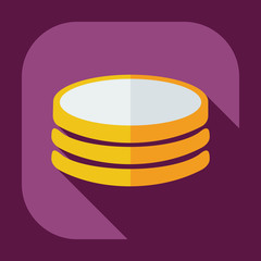 Flat concept, set modern design with shadow marketing sales