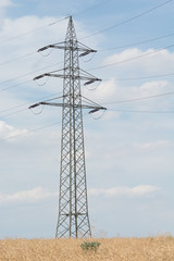 Electricity pylon in the field