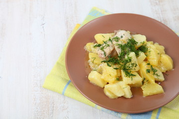 Potato stew with chicken
