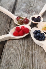 Different ripe berries