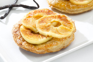 pineapple rings fried with cane caramel