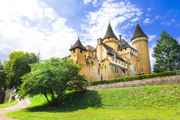 Fototapeta na wymiar beautiful castles of France - Puimartin