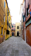 Fototapeta na wymiar Alley with ancient building