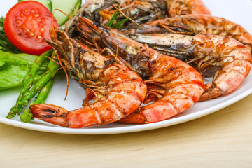 Grilled prawns